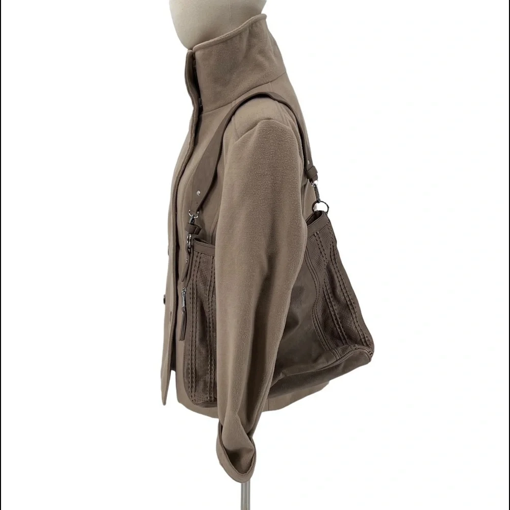 Antik Kraft Tan Leather Zipper Top Hobo Bag Purse Women's